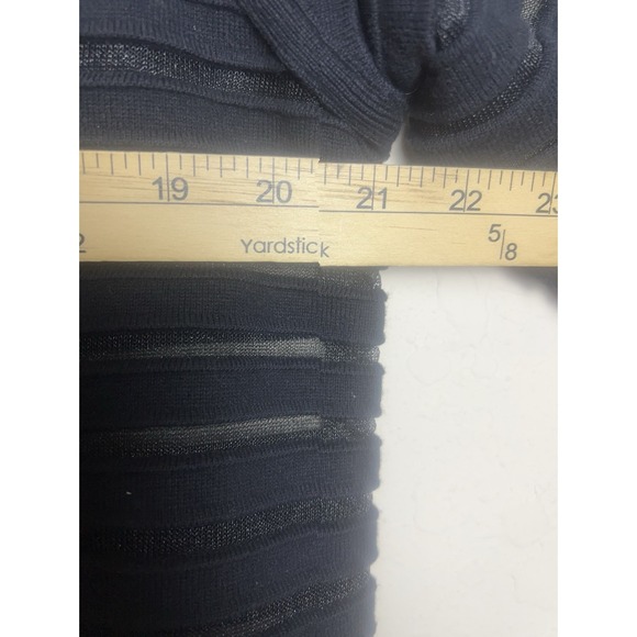 Chicos Easywear Jacket Black 3X Textured Sheer Mob Wife Going Out Zip Whimsigoth - Picture 3 of 7